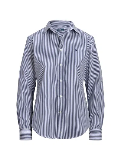 Polo Ralph Lauren Long Sleeve Button Front Shirt In White