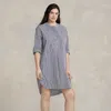 Polo Ralph Lauren Striped Poplin Sleep Shirt In Multi
