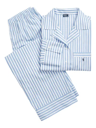 Polo Ralph Lauren Striped Pyjama Set In Blue
