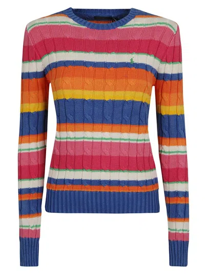 Polo Ralph Lauren Striped Ribbed Jumper In Multi