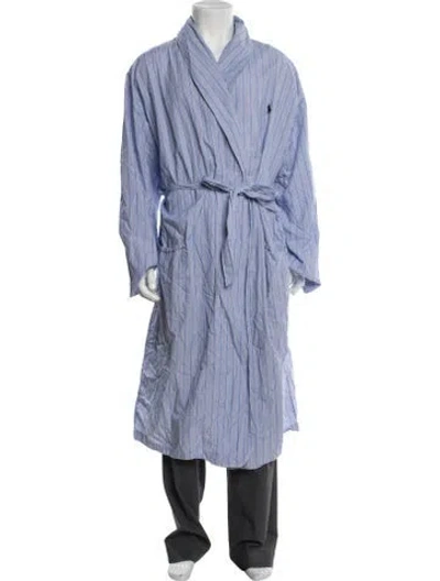 Pre-owned Polo Ralph Lauren Striped Robe In Blue/white