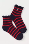 Polo Ralph Lauren Striped Ruffle-cut Socks In Blue