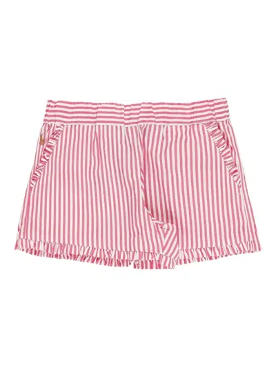 Polo Ralph Lauren Kids' Striped Ruffled Shorts In Multi
