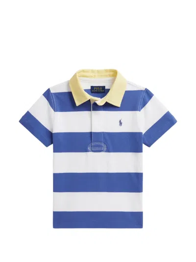 Polo Ralph Lauren Kids' Striped Rugby Collar Rugby Polo Shirt In Multi