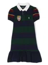 Polo Ralph Lauren Striped Rugby Dress In Blue