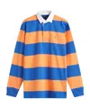 Polo Ralph Lauren Cotton Striped Rugby Shirt In Blue