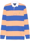 Polo Ralph Lauren Cotton Striped Rugby Shirt In Orange