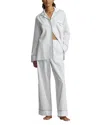 Polo Ralph Lauren Striped Seersucker Long-sleeve Pj Set In White Cloud In White Cloud