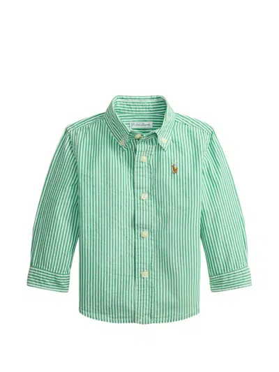 Polo Ralph Lauren Babies' Striped Seersucker Shirt In Multi