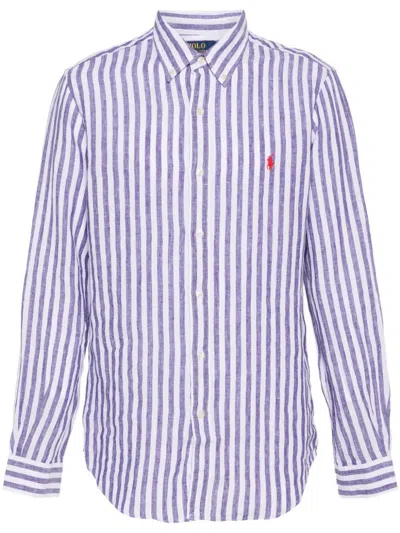 Polo Ralph Lauren Striped Shirt In A Blue White