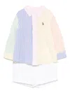 Polo Ralph Lauren Baby Boys Striped Oxford Shirt & Chino Shorts Set In White
