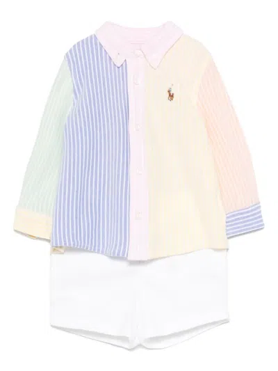POLO RALPH LAUREN STRIPED SHIRT AND SHORTS SET