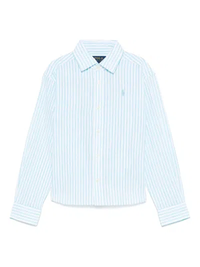 Polo Ralph Lauren Kids' Striped Shirt In Blue
