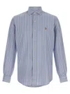Polo Ralph Lauren Button-down Collar Striped Design Shirt In Blue