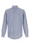 Polo Ralph Lauren Button-down Collar Striped Design Shirt In Blue