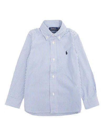 Polo Ralph Lauren Kids' Striped Shirt In Blue
