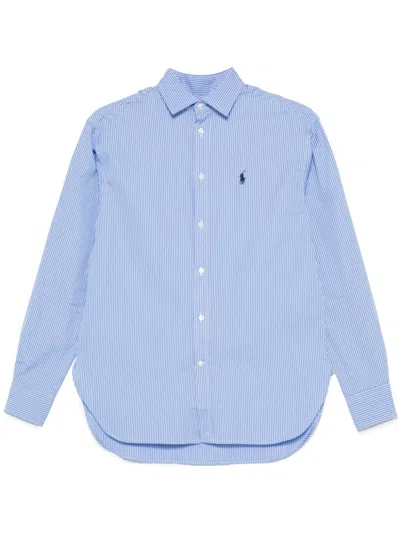Polo Ralph Lauren Long Sleeve Linen Shirt Harbor Island Blue For Women