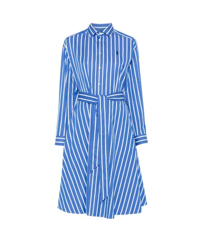 POLO RALPH LAUREN POLO RALPH LAUREN STRIPED TIE-WAISTED SHIRT DRESS