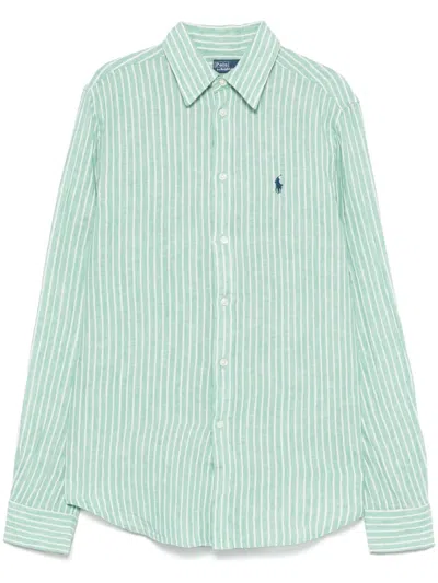 Polo Ralph Lauren Striped Shirt In Green