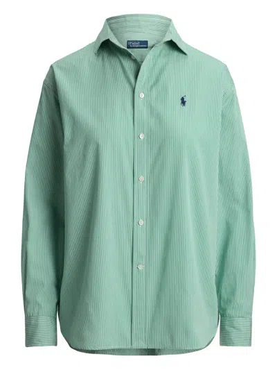 Polo Ralph Lauren Striped Shirt In Green