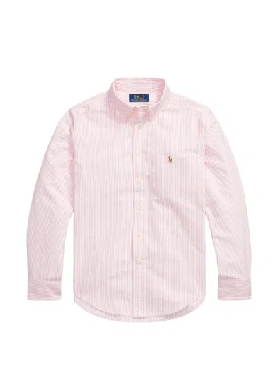 Polo Ralph Lauren Kids' Striped Shirt In Pink