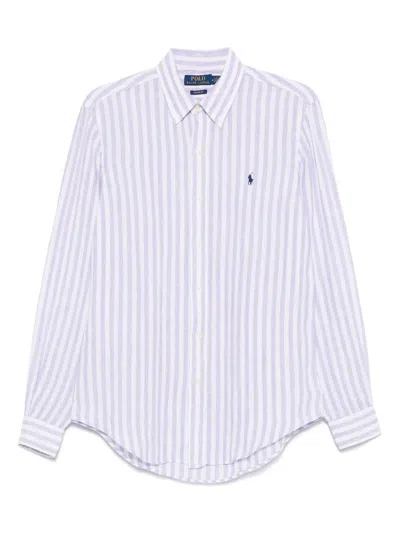 Polo Ralph Lauren Striped Shirt In Purple