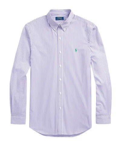 Polo Ralph Lauren Striped Shirt In Purple
