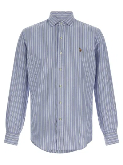 POLO RALPH LAUREN STRIPED SHIRT SHIRT AND BLOUSE LIGHT BLUE