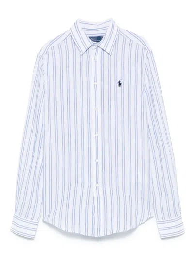 Polo Ralph Lauren Striped Shirt In White Blue