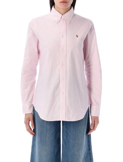 POLO RALPH LAUREN POLO RALPH LAUREN STRIPED SHIRT WITH BUTTON-DOWN COLLAR AND SLIM FIT