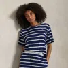Polo Ralph Lauren Striped Short-sleeve Pajama Set In Sailing Stripe