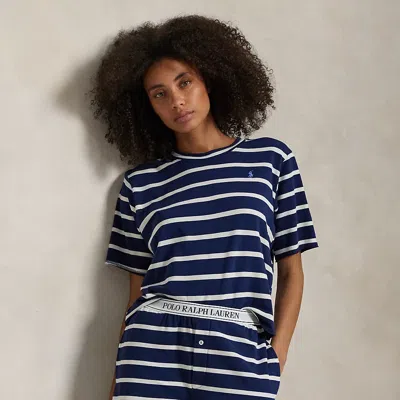 Polo Ralph Lauren Striped Short-sleeve Pajama Set In Sailing Stripe