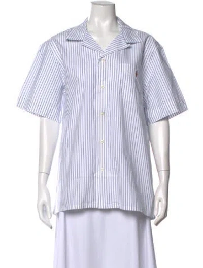 Pre-owned Polo Ralph Lauren Striped Short Sleeve Polo W/ Tags In White
