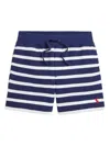 Polo Ralph Lauren Striped French Terry Short In Blue