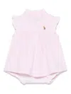 Polo Ralph Lauren Striped Shorts Set In Pink