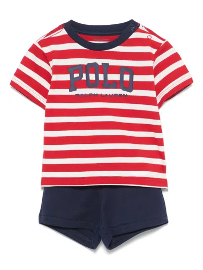 Polo Ralph Lauren Babies' Striped Shorts Set In Multi