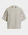 Polo Ralph Lauren Silk-blend Stripe Short-sleeve Blouse