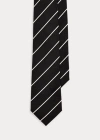 Polo Ralph Lauren Striped Silk Faille Tie In Black
