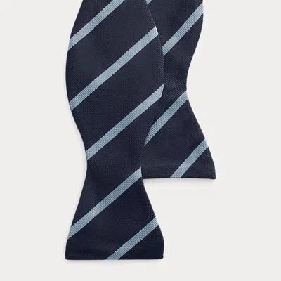 Polo Ralph Lauren Striped Silk Repp Bow Tie In Black