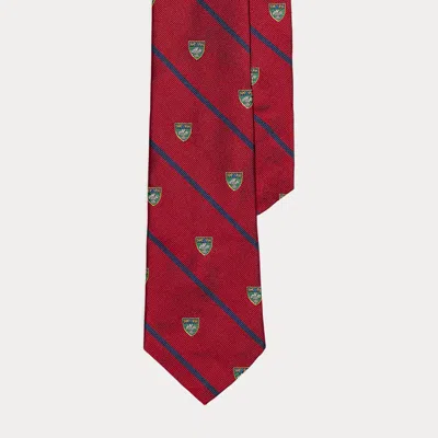 Polo Ralph Lauren Striped Silk Repp Club Tie In Red