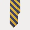 Polo Ralph Lauren Striped Silk Repp Narrow Tie In Blue