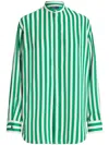 Polo Ralph Lauren Stripe Cotton Button-up Shirt In Green