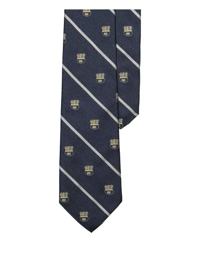 Polo Ralph Lauren Striped Silk Tie In Blue