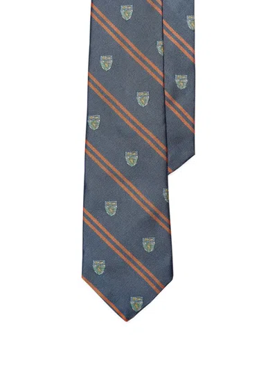 Polo Ralph Lauren Striped Silk Tie In Blue