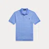 Polo Ralph Lauren Striped Soft Cotton Polo Shirt In Harbor Island Blue Multi