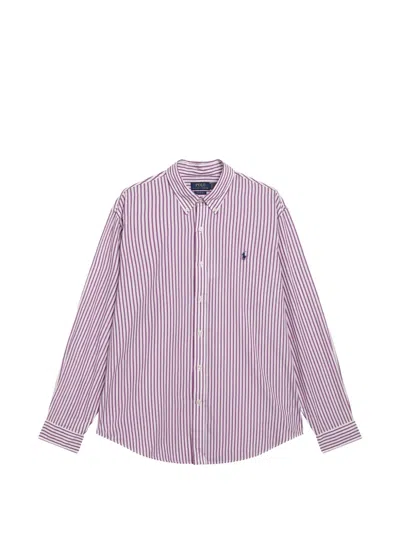 Polo Ralph Lauren Striped Sport Shirt In Pink