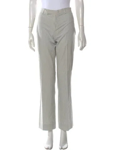 Pre-owned Polo Ralph Lauren Striped Straight Leg Pants In Blue