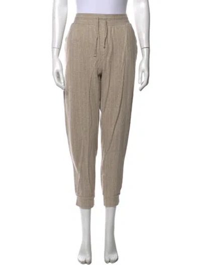 Pre-owned Polo Ralph Lauren Striped Straight Leg Pants In Neutrals