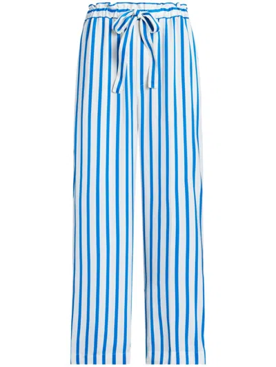 Polo Ralph Lauren Striped Straight-leg Trousers In Blue