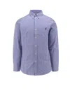 Polo Ralph Lauren Striped Stretch Cotton Shirt In Blue